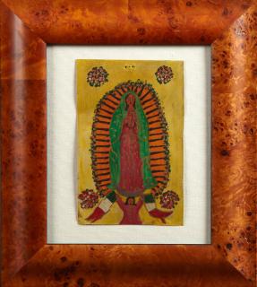 Appraisal: Mexican Retablo of Our Lady of Guadalupe th c oil