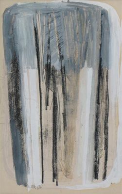 Appraisal: Paul Feiler b Grey white and black abstract Signed and