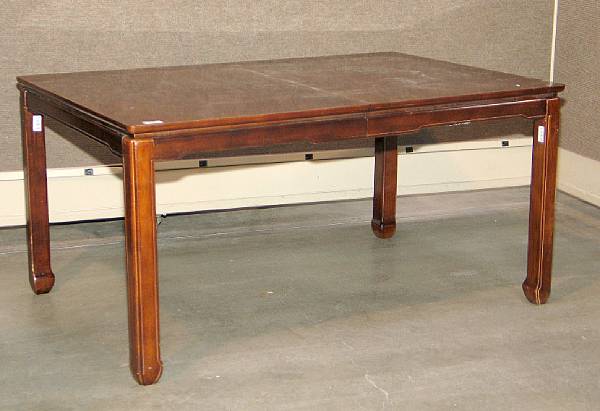 Appraisal: An Asian style mixed hardwood dining table mid th century