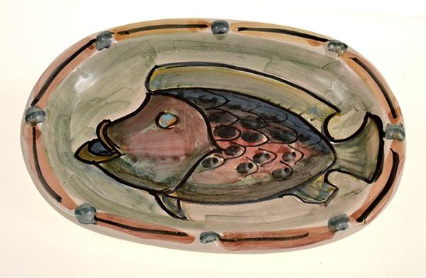 Appraisal: PRESTON FISH DECORATED PLATE X CM