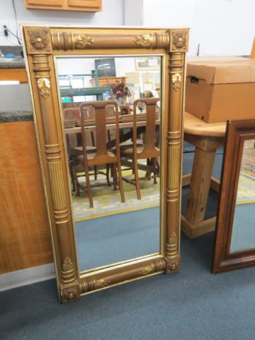 Appraisal: th Century Mirror column decor gold gilt overall x