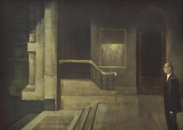 Appraisal: RICK AMOR BORN The Night oil on canvas RICK AMOR