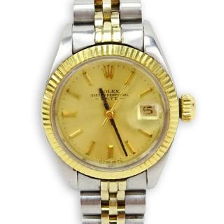 Appraisal: Lady's Vintage Rolex Oyster Perpetual Date Stainless Steel and Karat