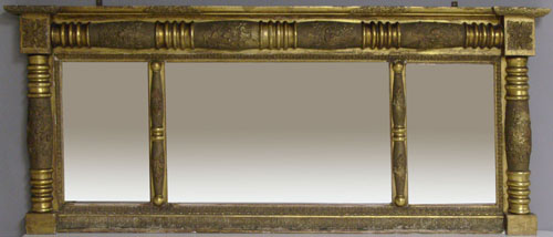 Appraisal: Federal giltwood over-mantle mirror ca l w