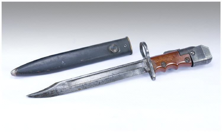 Appraisal: British Bayonet No Bayonet And Scabbard