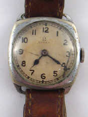 Appraisal: A vintage Omega wrist watch case approx mm wide circa