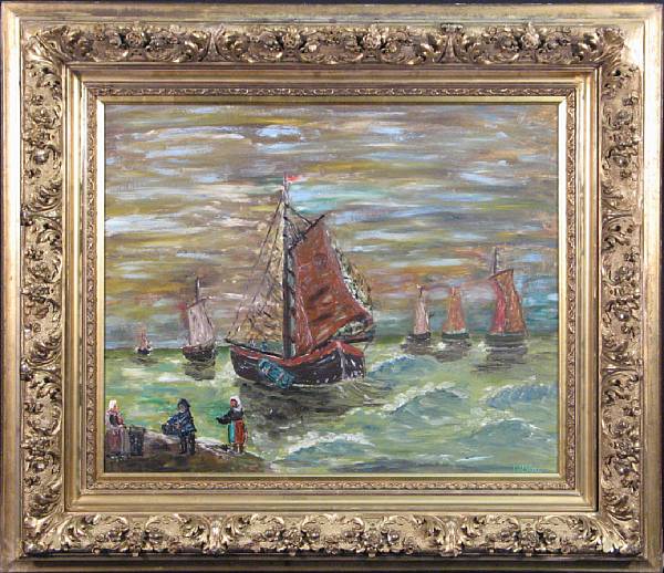 Appraisal: Property of various owners Untitled Sail Boats signed 'W Bind'