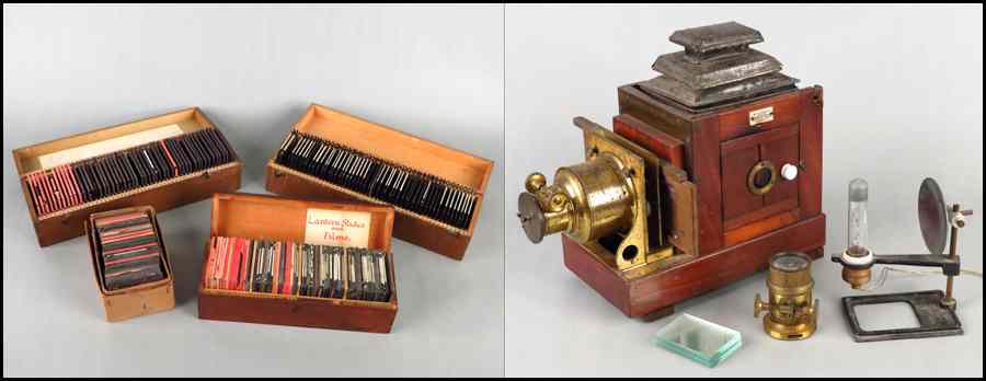 Appraisal: ENGLISH MAGIC LANTERN Bearing a plaque which reads ''W C