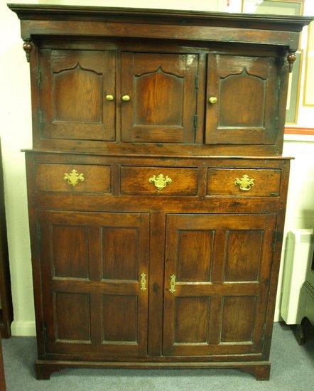 Appraisal: An th Century and later court cupboard the cornice overhanging