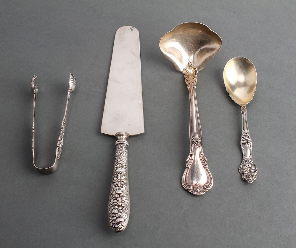 Appraisal: Sterling Silver Serving Utensils Group of Group of four sterling