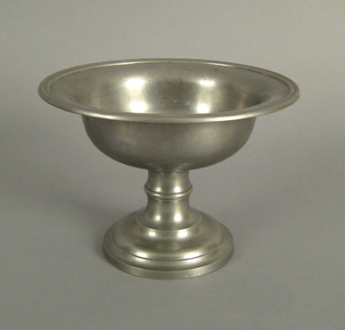 Appraisal: American pewter footed baptismal bowl ca attributed to Leonard Reed