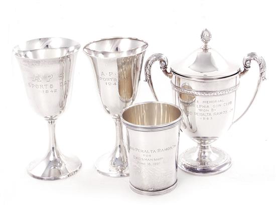 Appraisal: Collection silver trophies presented to Arturo Peralta Ramos Cartier Dadsmanship