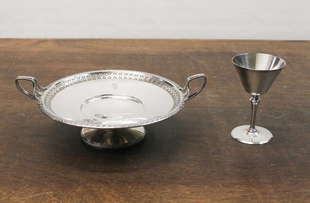 Appraisal: TWO STERLING SILVER HOLLOWWARE ITEMS including a Tiffany Co Maker