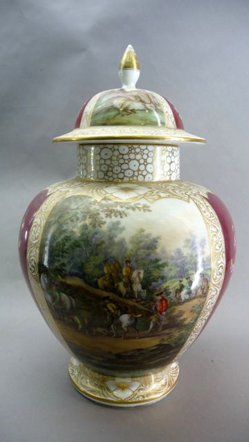 Appraisal: A Dresden porcelain covered jar late th early th century