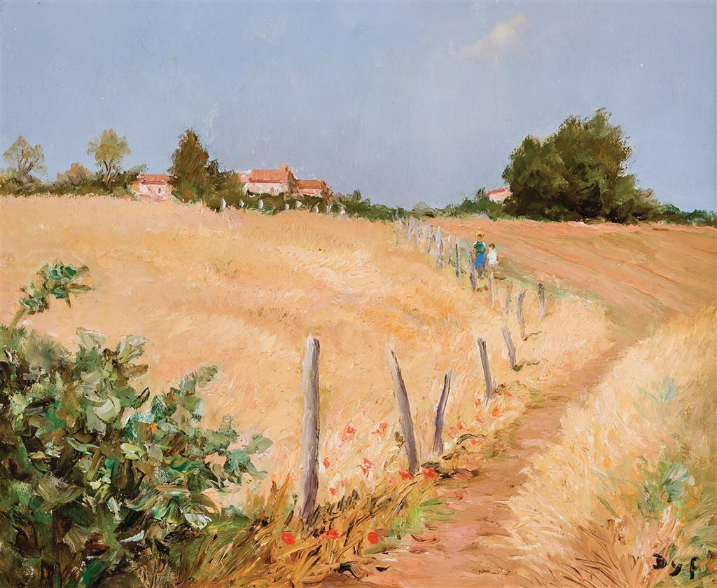 Appraisal: MARCEL DYF French - Chemin Tournant en Bretagne oil on