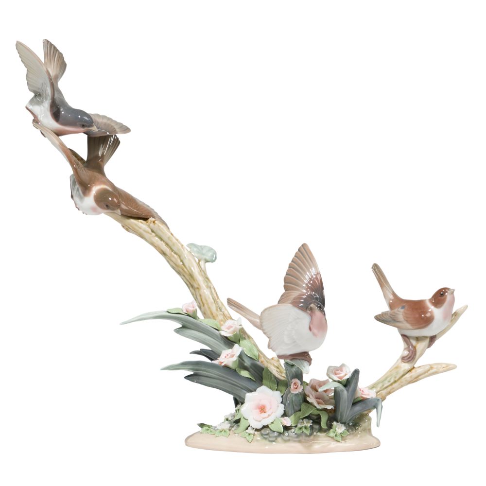 Appraisal: LLADRO FLOCK OF BIRDS FIGURINERetired original box and packaging