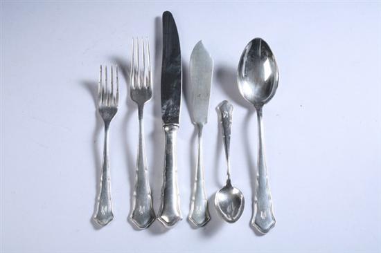 Appraisal: -PIECE GERMAN SILVER FLATWARE SERVICE early th century Lutz and