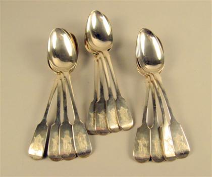 Appraisal: Assembled set of twelve Victorian sterling silver tablespoons various dates