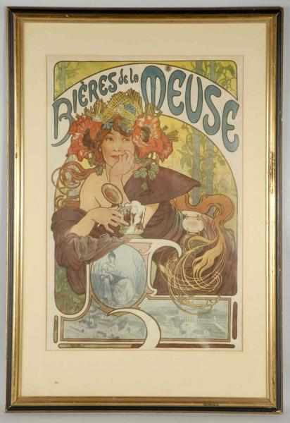 Appraisal: Bieres de la Meuse French Advertising Poster Description Nice color