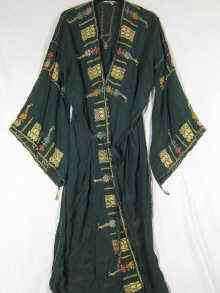 Appraisal: A hand embroidered silk dress probably from Palestine C