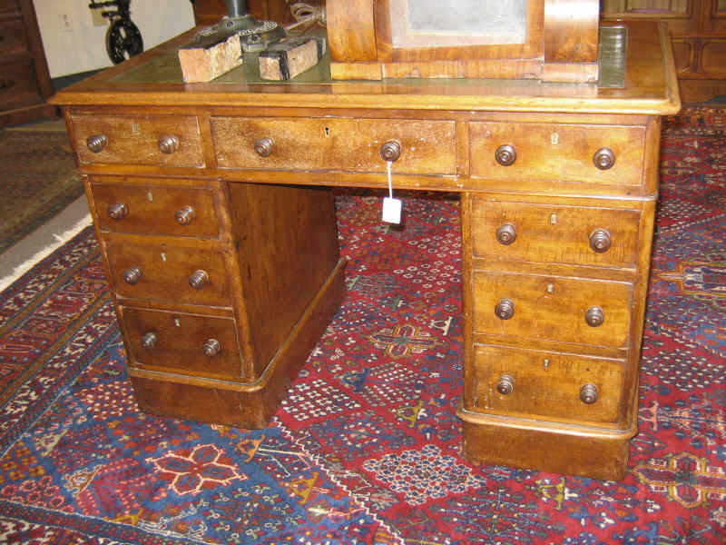 Appraisal: ENGLISH TH CENTURY MAHOGANY KNEEHOLE DESK Of diminutive size in