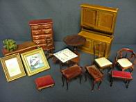 Appraisal: DOLL HOUSE FURNITURE DRESSER AND MORE DOLL HOUSE FURNITURE DRESSER