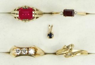 Appraisal: Lot of Collection of gem and gold jewelry Lot of