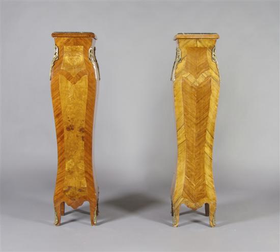 Appraisal: A Pair of Louis XV Style Gilt Metal Mounted Pedestals