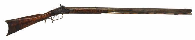 Appraisal: American Half Stock Percussion rifle estimated caliber early th c