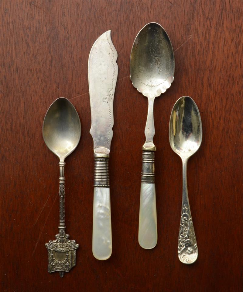 Appraisal: Set of Six English Silver Souvenir Spoons Walacca Volunteer Rifles