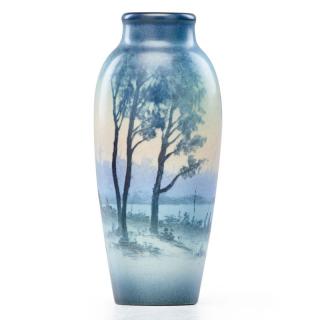 Appraisal: SALLIE COYNE ROOKWOOD Small Scenic Vellum vase SALLIE COYNE -