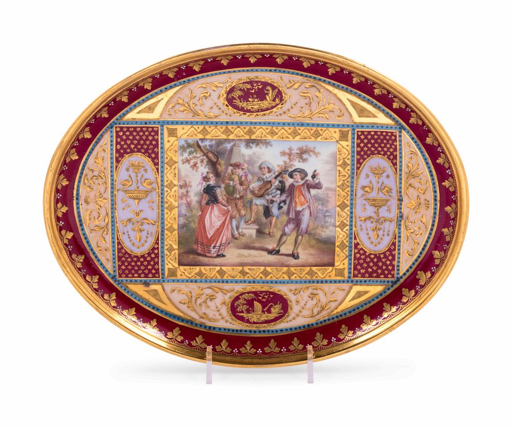 Appraisal: A Vienna Painted and Parcel Gilt Porcelain Tray A Vienna