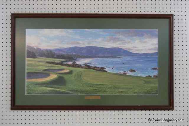 Appraisal: Larry Dyke Ltd Ed Print Pebble Beach w COAThis is