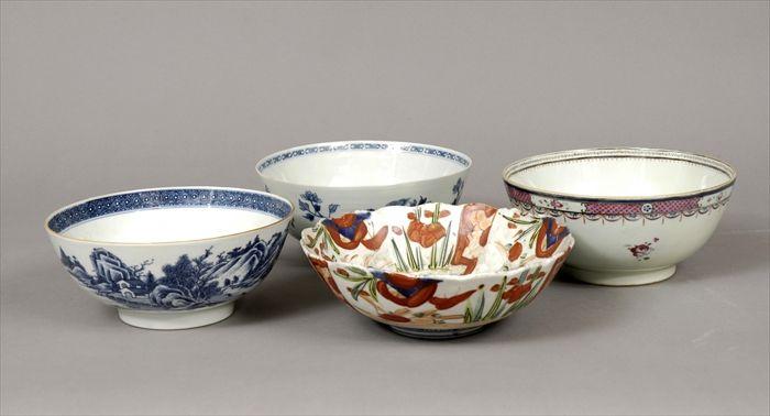 Appraisal: Two Chinese Blue and White Porcelain Bowls Together with a