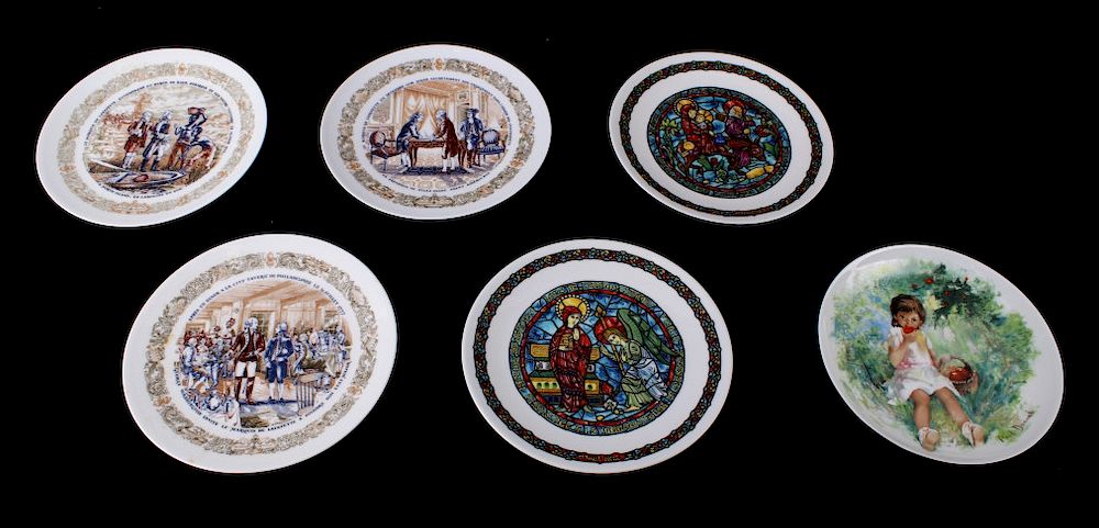 Appraisal: Certified French Decorated Collectors Plates For your bidding pleasure are