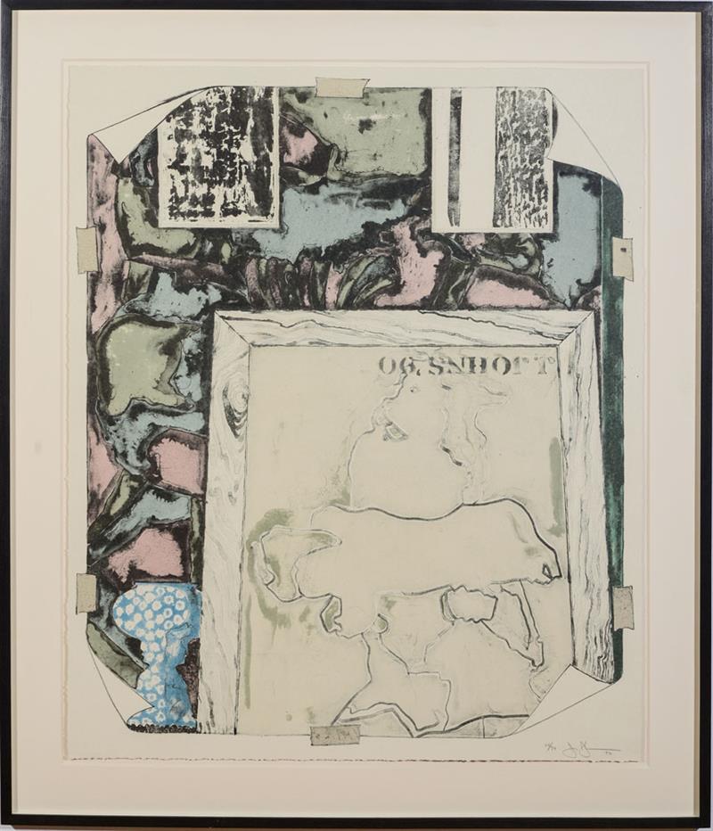 Appraisal: JASPER JOHNS b UNTITLED Lithograph in colors on wove paper