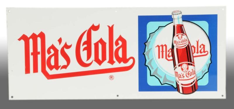 Appraisal: Embossed Tin Ma's Cola Sign Description Very colorful clean sign