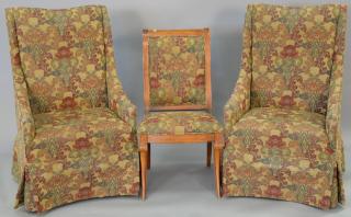 Appraisal: Set of twelve upholstered side chairs and two fully upholstered