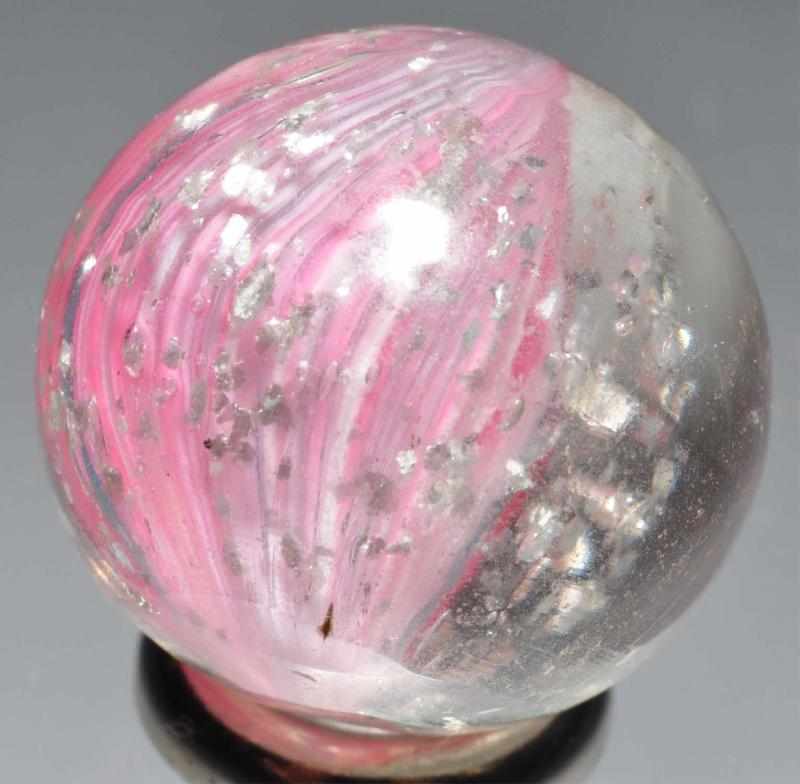 Appraisal: Shrunken Core Onion Blizzard Marble Description Pink white and blue