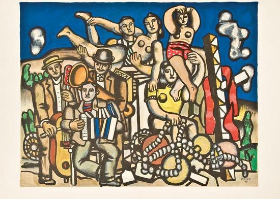 Appraisal: Fernand Leger - Three color lithographs from Derri re le