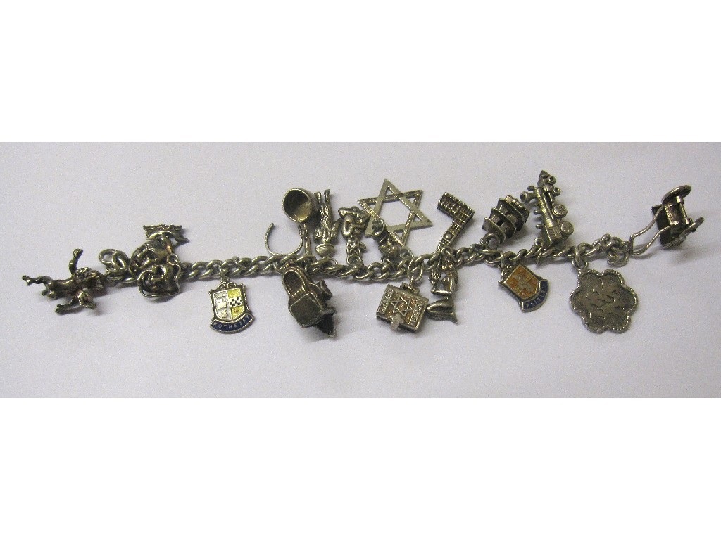 Appraisal: Silver charm bracelet