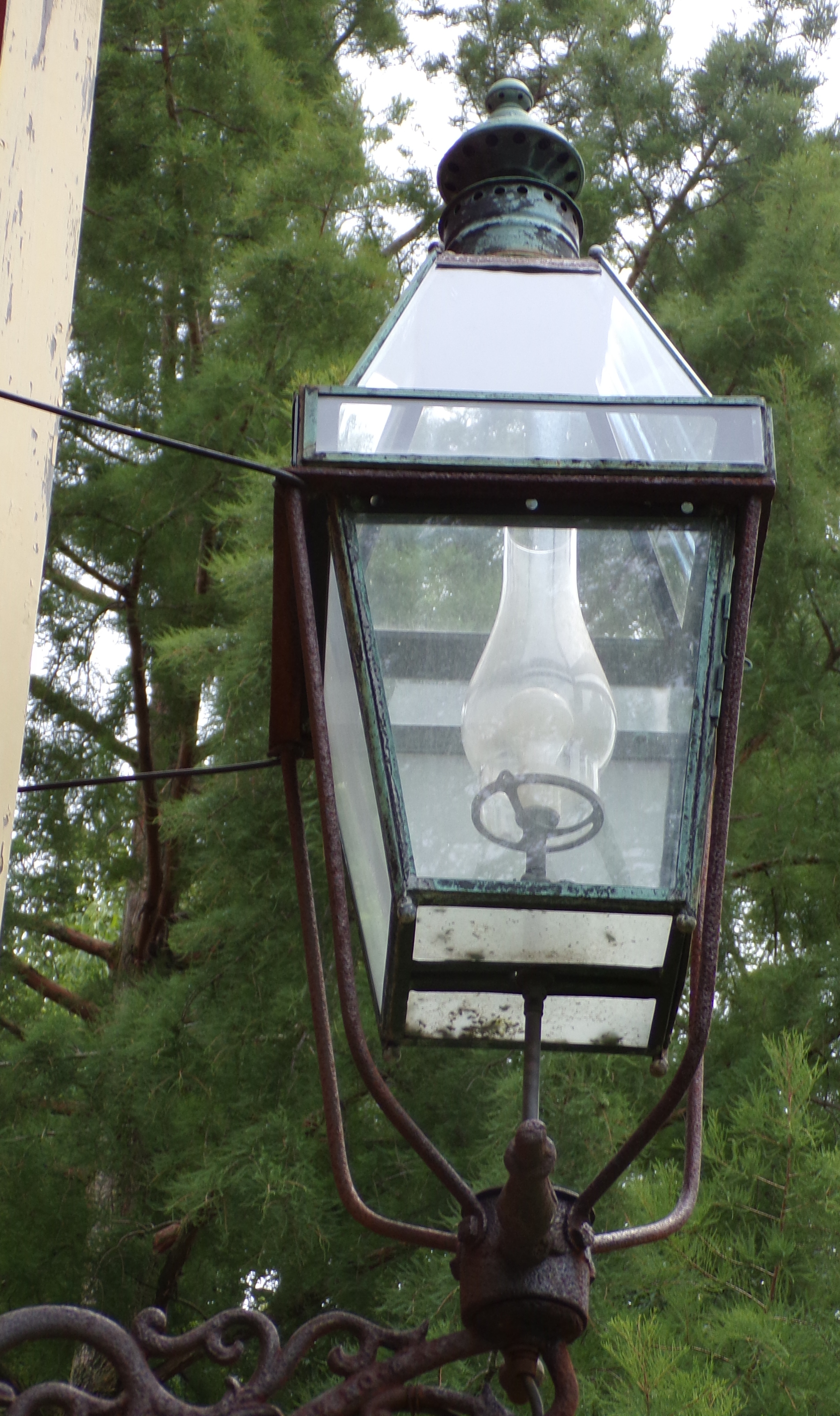 Appraisal: Lantern with mounting bracket together with nd as is lantern