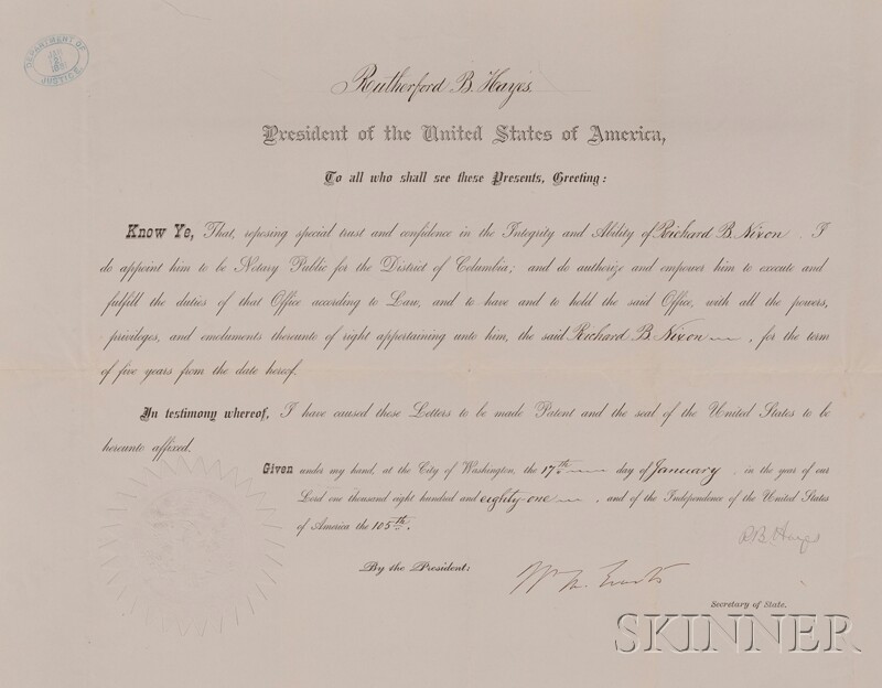 Appraisal: Hayes Rutherford B - Signed document one page January th