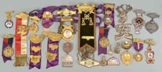 Appraisal: Collection Fraternal Masonic Badges items Twenty-three assorted Masonic and Fraternal