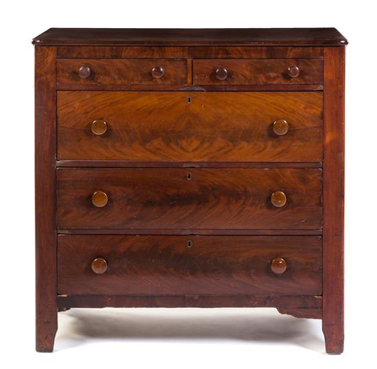 Appraisal: Sale Lot An American Empire Mahogany Chest of Drawers th