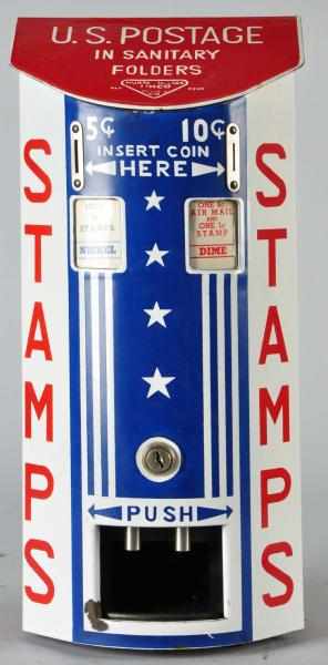 Appraisal: US Postage Stamp Dispenser Description Working Porcelain front with and