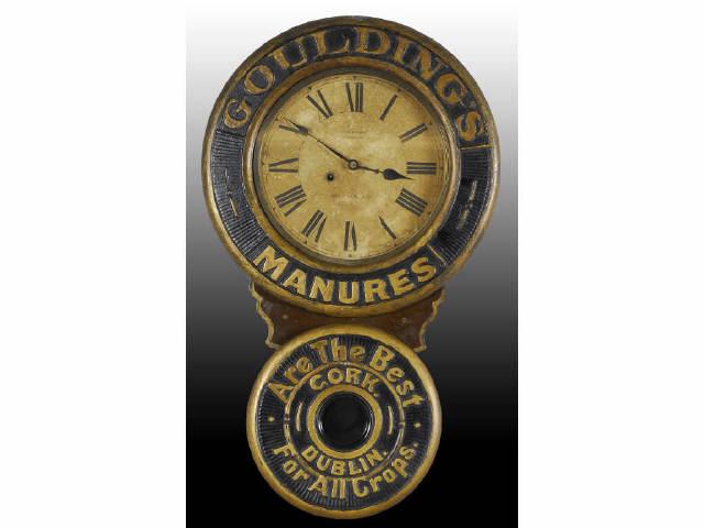 Appraisal: Early Baird Clock for Gouldings Manuers Description General overall wear