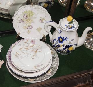 Appraisal: Pcs Asst China Spode Teapot Asst Plates