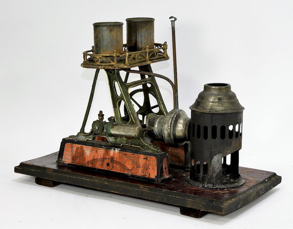 Appraisal: Antique German Verticle Steam Powered Engine Germany Early th Century