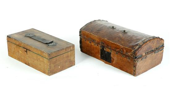 Appraisal: TWO BOXES Probably American st half- th century wood A